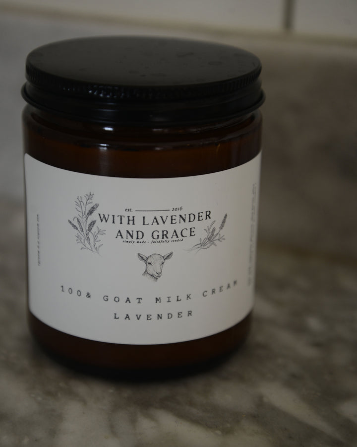 goat milk body cream, lavender